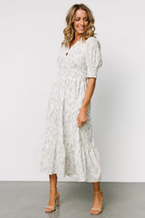 Miriam Midi Dress | Light Sage Floral