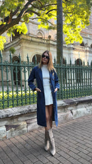 Harlequin Coat - Mid Blue Denim