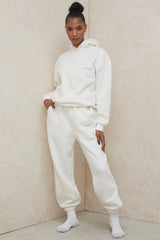 Sky-Off White Fleece Back Jogging Trousers