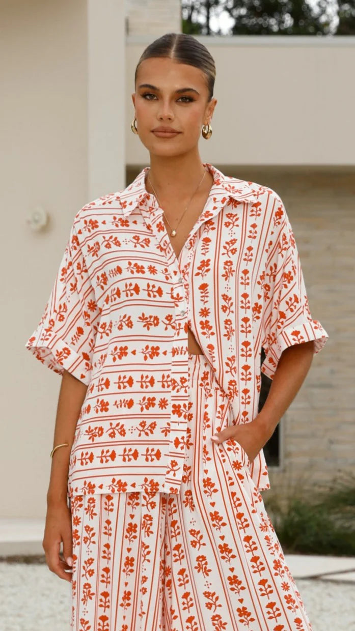 Daley Button Up Shirt - Floral Love