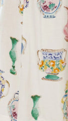 Camisha Frill Maxi Dress - Vase Print