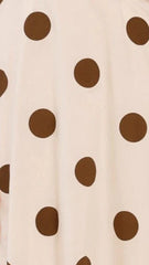 Alondra Midi Dress - White/Camel