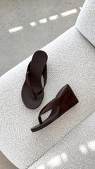 Ravyn Heel - Dark Cacao Suede