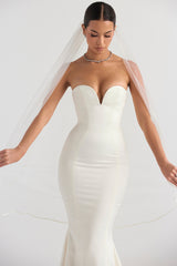 Simone-White Soft Tulle Veil