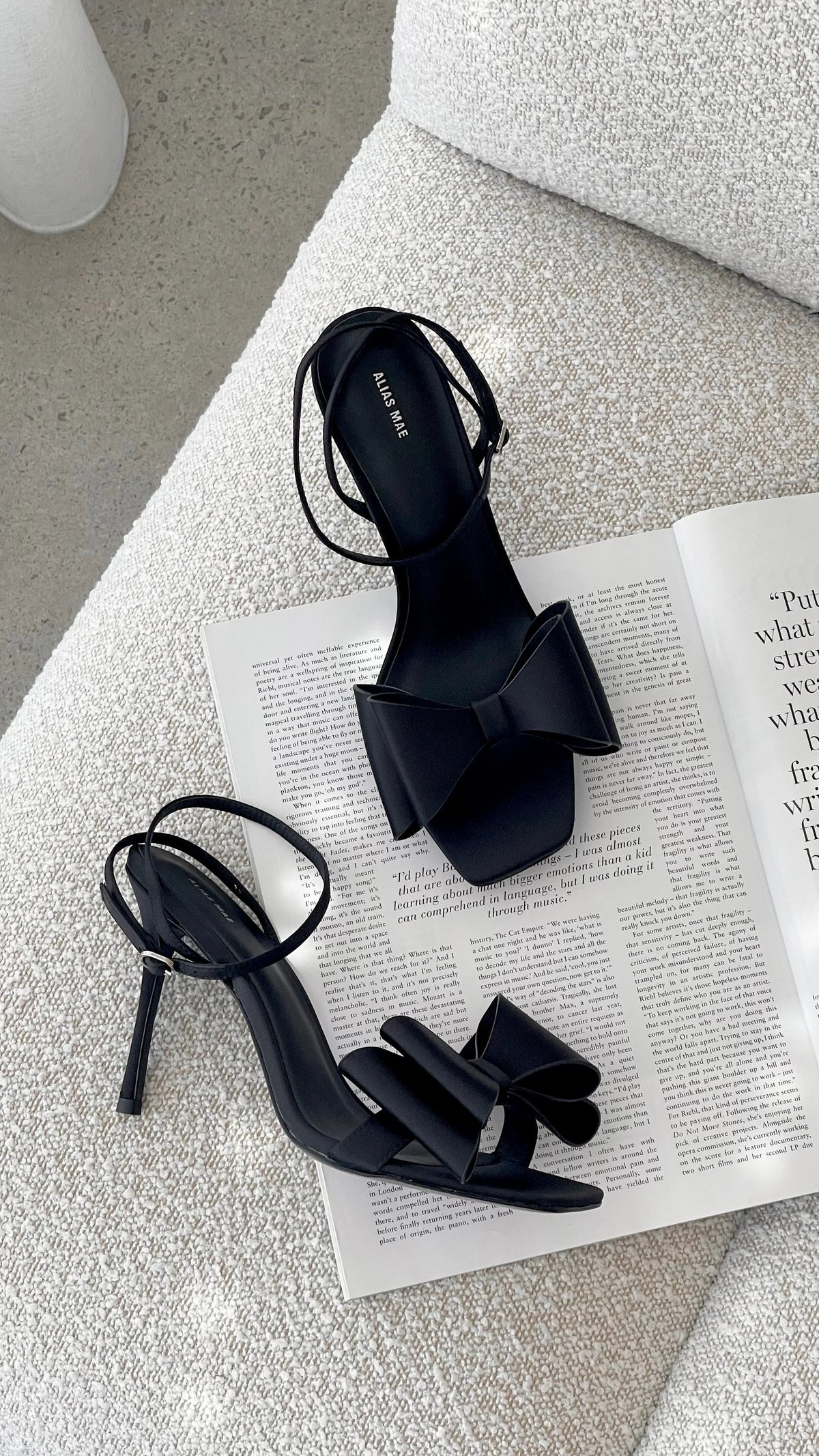 Gabby Heel - Black Satin